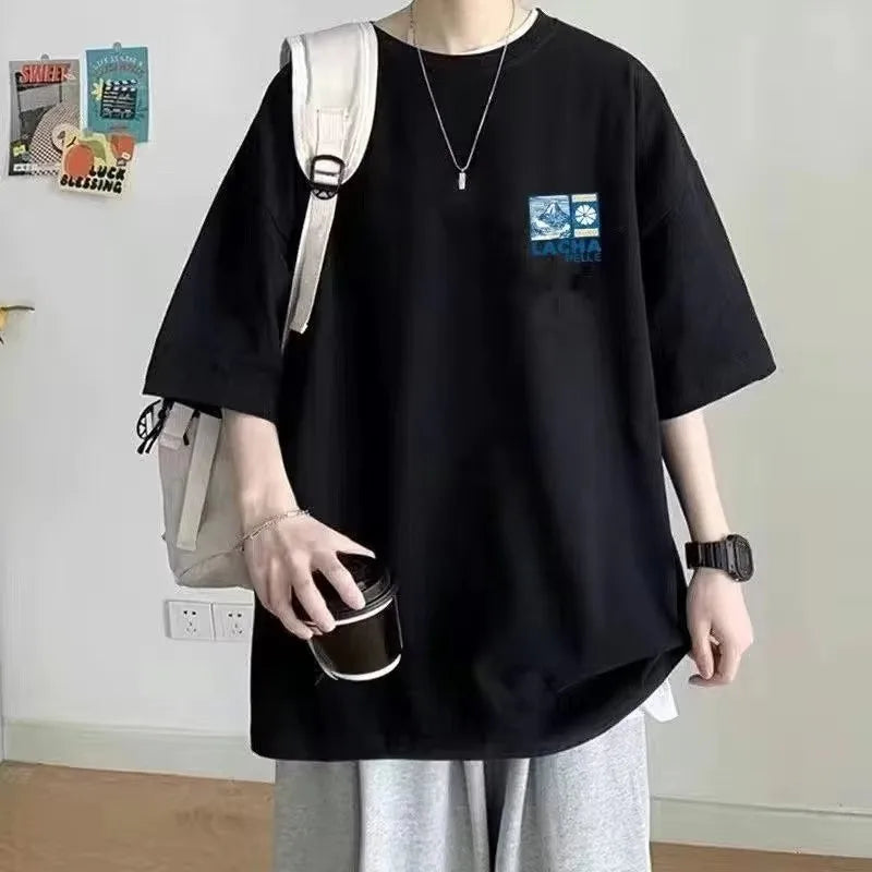 Loose Fitting T-Shirt - Fuji Printed