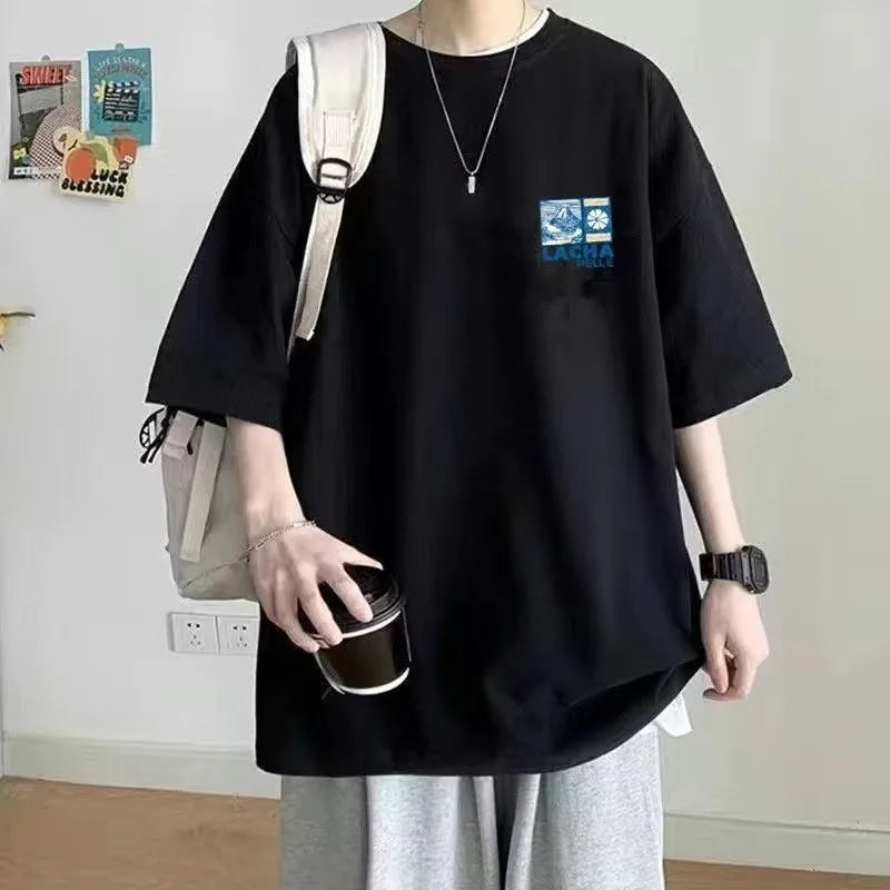 Loose Fitting T-Shirt - Fuji Printed